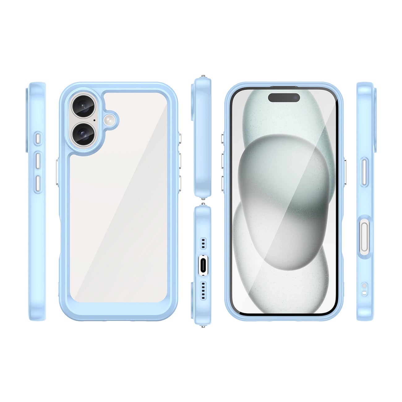 Carcasa Outer Space compatibila cu iPhone 16 Blue