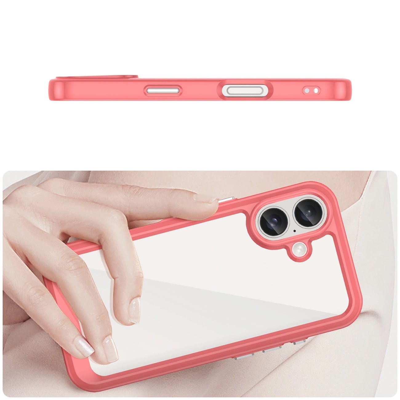 Carcasa Outer Space compatibila cu iPhone 16 Plus Red