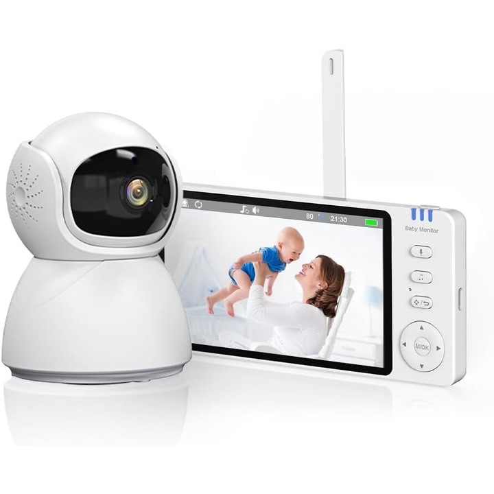 Камера за вътрешно наблюдение 2.5K, 4MP, цветно нощно виждане, автоматично проследяване, двупосочно аудио, 2.4GHz/5GHz WiFi