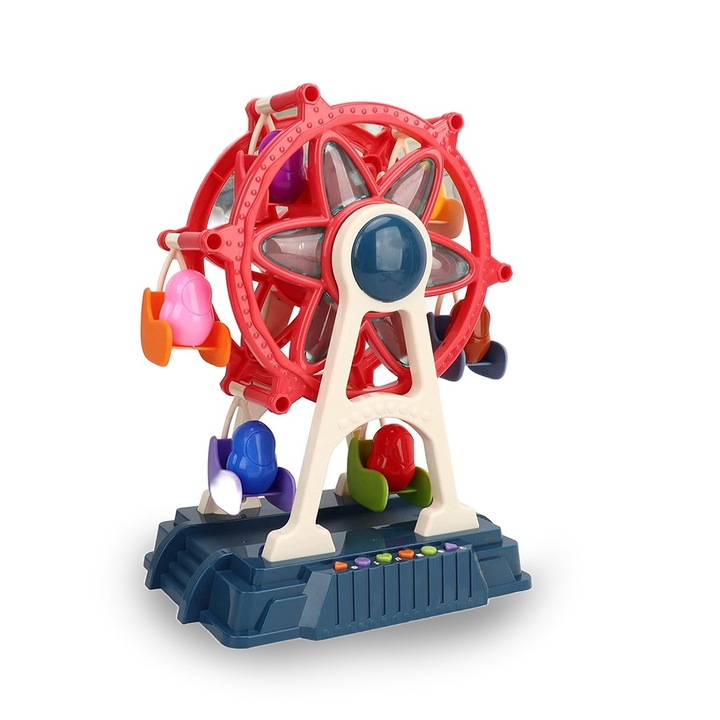 Roata Parc de distractii, Ferris, cu lumini si sunete, se invarte, 27.5 cm, multicolor, + 3 ani, Vision XXI