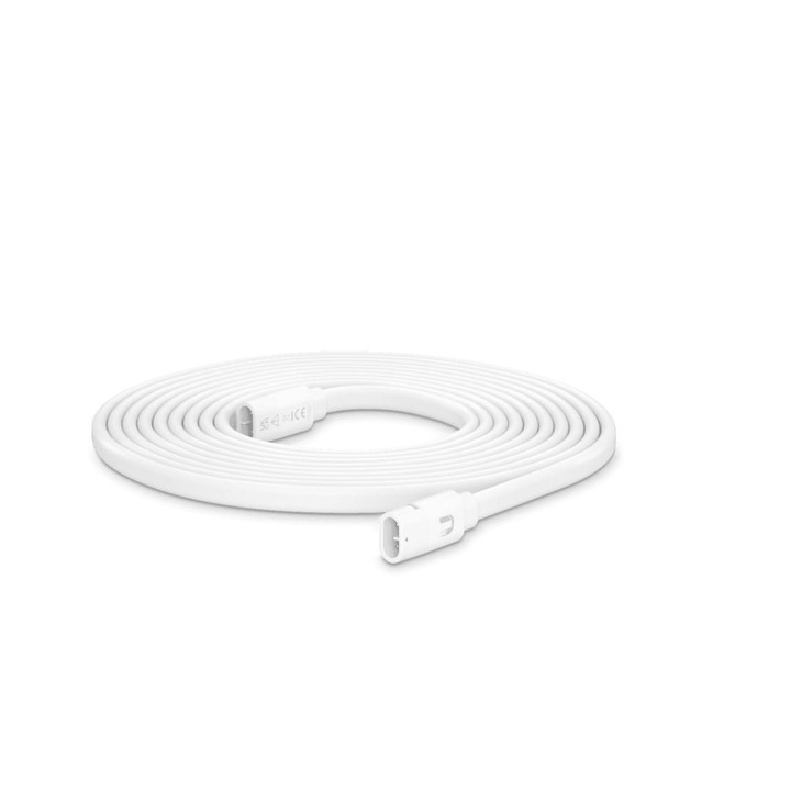 Cablu Ubiquiti UACC-Cable-PT-5M, 5m, alb, 12 AWG, 2 conectori drepti