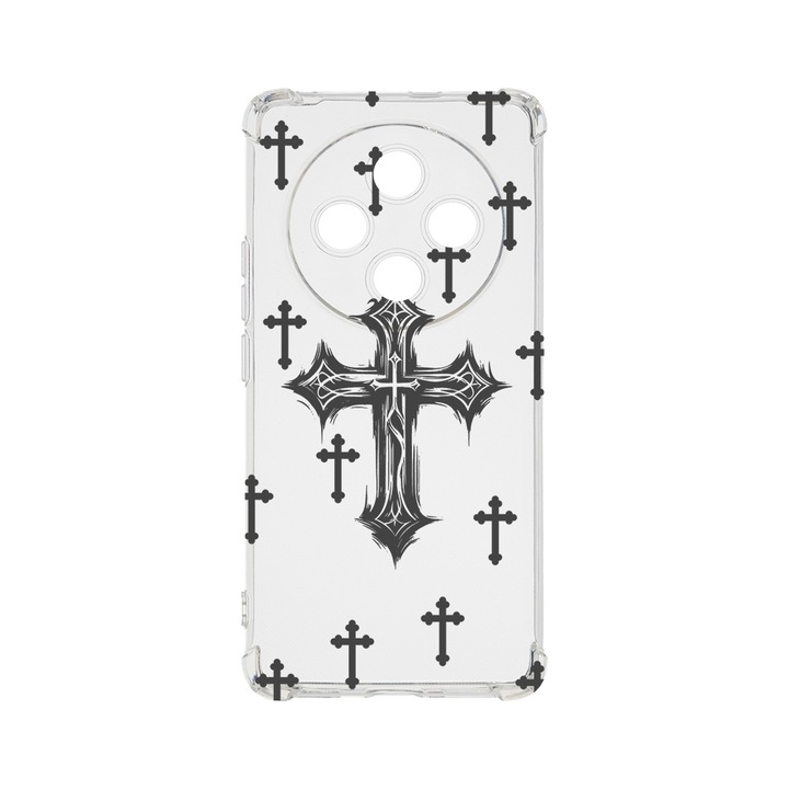 Husa pentru OPPO Reno12 F 5G / Reno12 FS 5G, BestCase® Anti Shock 1.5MM, Cross, Air Cushion Technology, Protectie camera, ecran si colturi, AS 1474