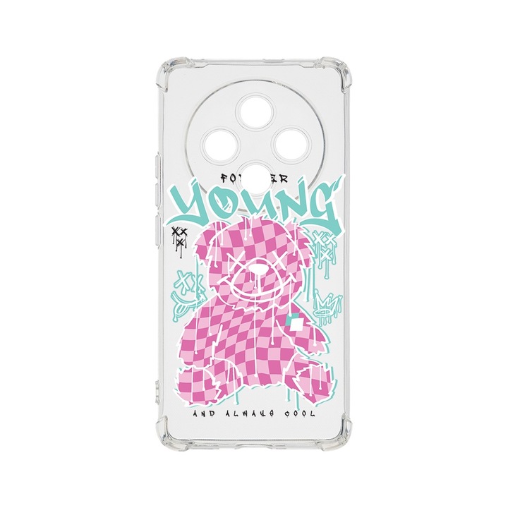 BestCase Anti Shock 1.5MM telefontok, kompatibilis modell Xiaomi Redmi 14C, Teddy Bear Forever Young, Air Cushion Technology, AS 1566