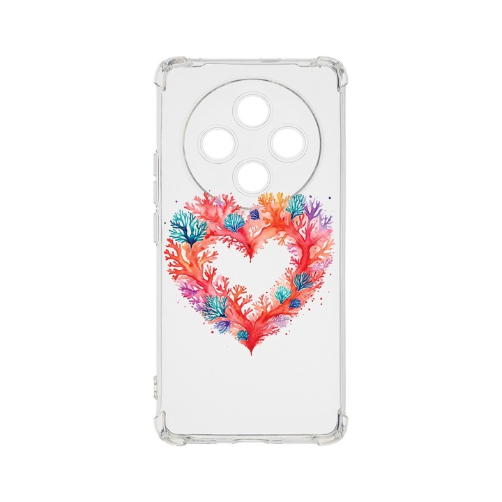 BestCase Anti Shock 1.5MM telefontok, kompatibilis modell Xiaomi Redmi 14C, Coral Heart, Air Cushion Technology, AS 1599