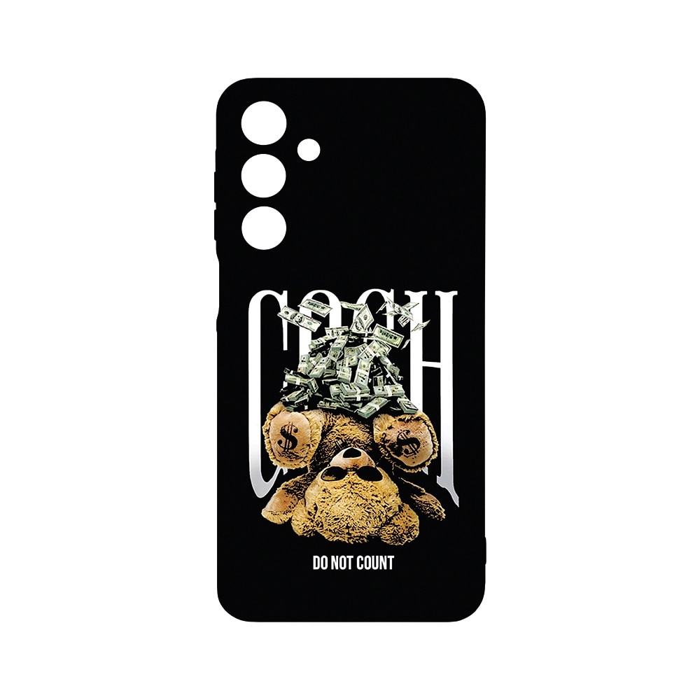 Husa pentru Samsung Galaxy A16, BestCase® Slim Premium Silicon 1.2MM, Teddy Bear Money, Microfibra in interior, Antisoc, Protectie camera si ecran, PB 1460