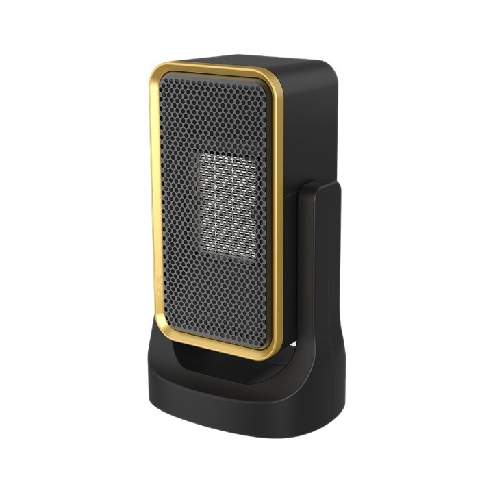 Radiátoros fűtőtest, forró szél, hordozható 900 W, kerámia fűtés, 26,9x11,8x15,5 cm, fekete