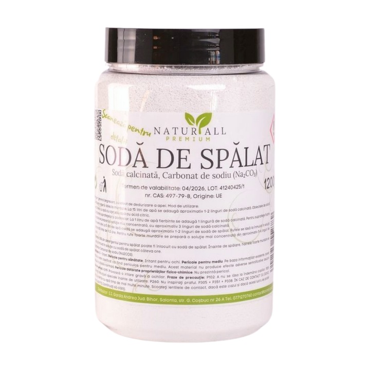 Сода за пране (калцинирана сода), Natur All Premium 1200гр