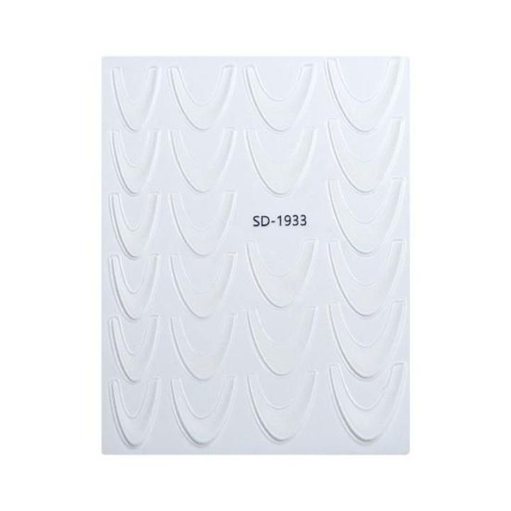 Стикери за нокти HIT OF THE SEASON! Gradient French Ombre SD-1933 White