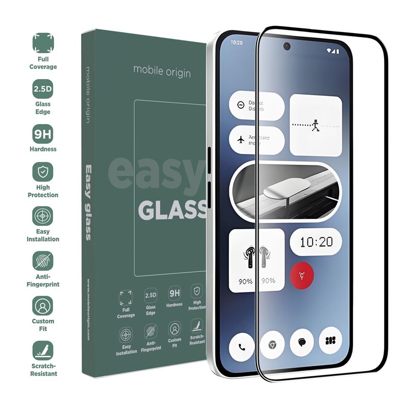 Folie sticla Mobile Origin EasyGlass compatibila cu Nothing Phone 2a Black