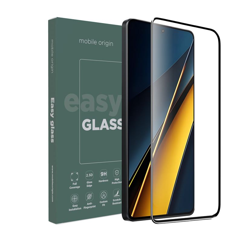 Folie sticla Mobile Origin EasyGlass compatibila cu Xiaomi Poco X6 Pro 5G Black