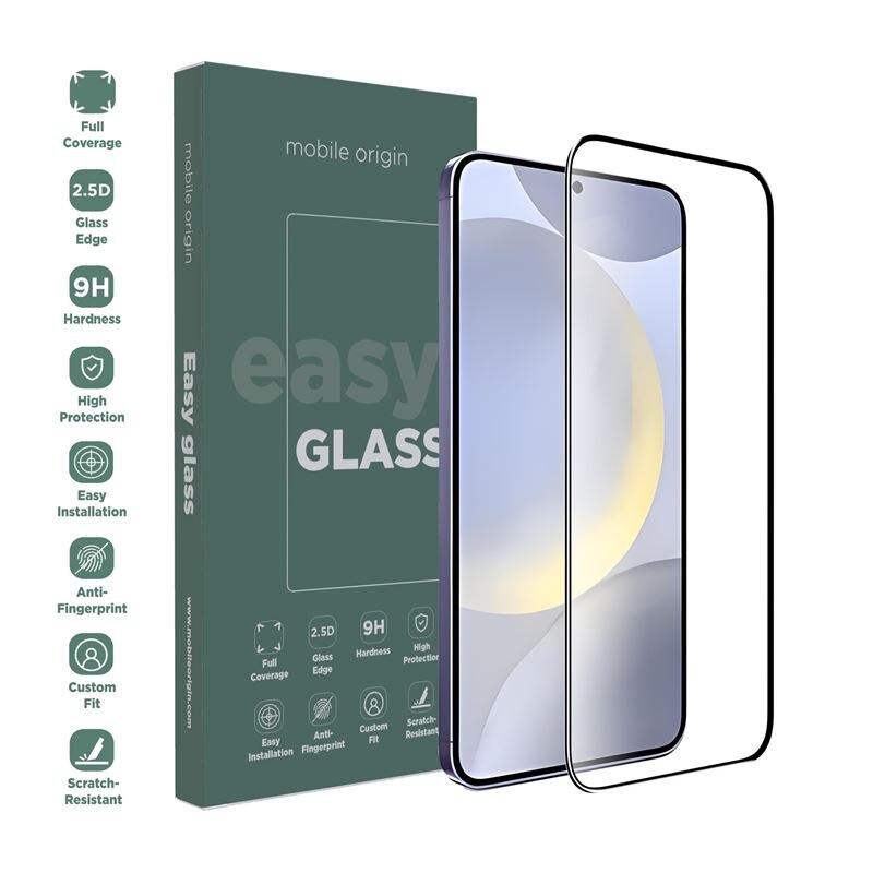 Folie sticla Mobile Origin EasyGlass compatibila cu Samsung Galaxy S24 / S25 Black