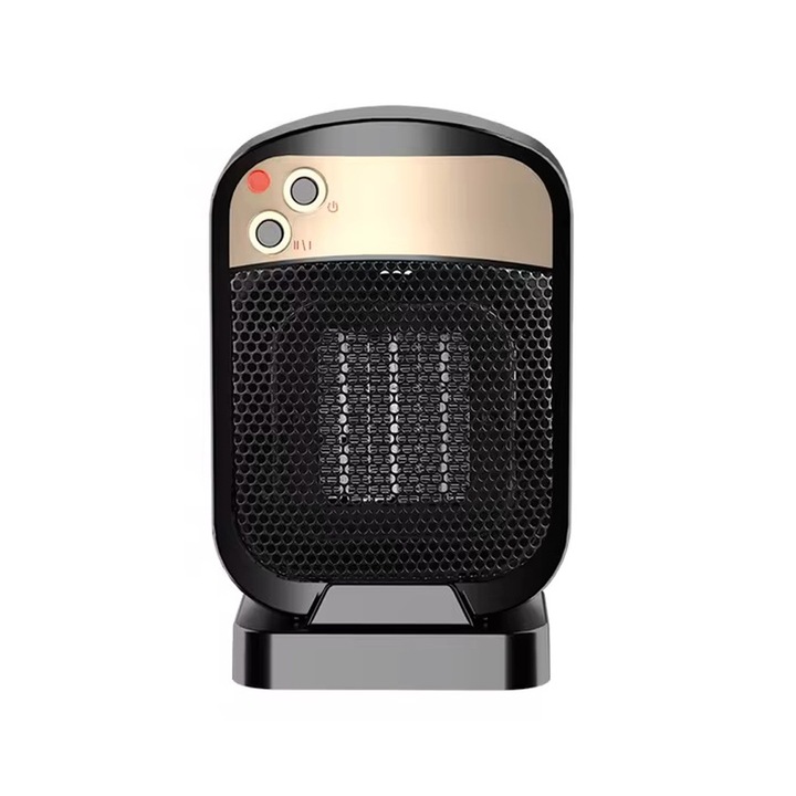 Mini Radiator 2 in 1, Comando Home, Putere 1800W, 3 Trepte de Incalzire, Protectie Supraincalzire, Functie Ventilare, Negru | Auriu