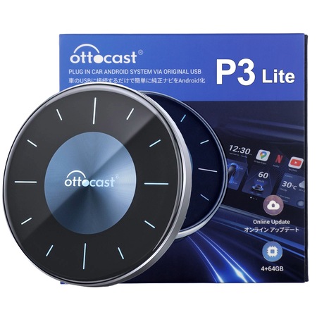Adaptopr Ottocast P3Lite 4/64GB Wireless Apple Carplay Android