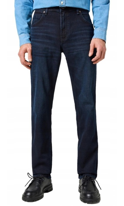 Blugi, Wrangler, Greensboro, deep blue black, Albastru