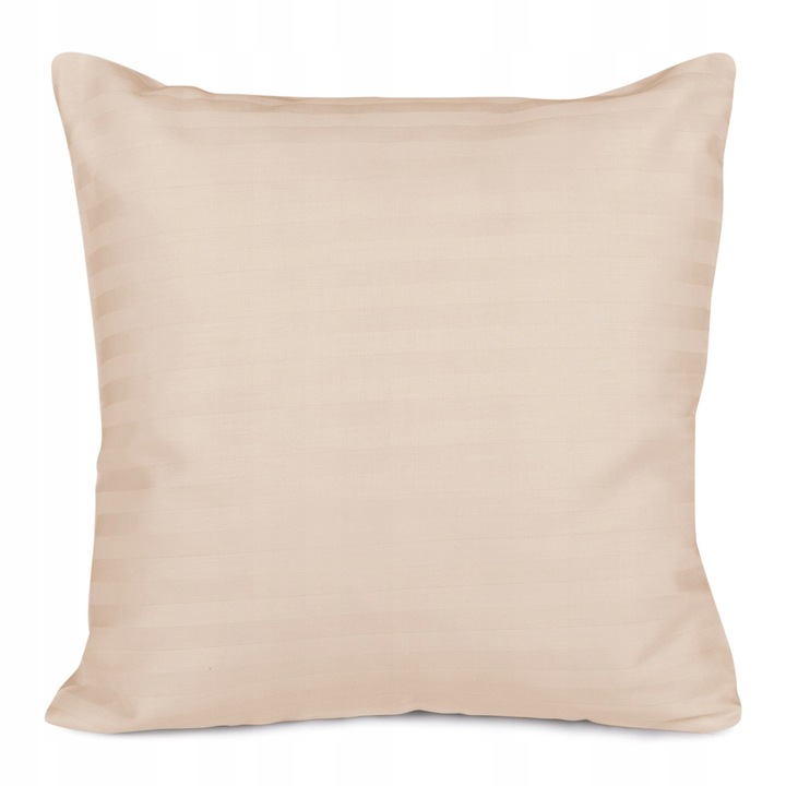 Fata de perna din satin de bumbac CIZGILI CAPUCCINO 40x40 cm