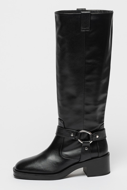 STUART WEITZMAN, Кожени ботуши до коляното Jax, Черен