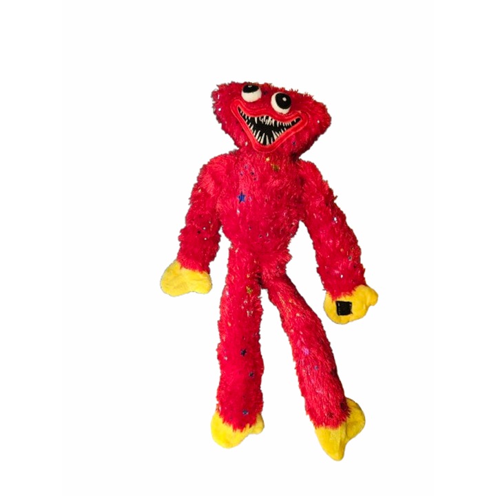 Играчка, Тип Хъги Лъги, Плюшен, Червен/Многоцветен, 35 см