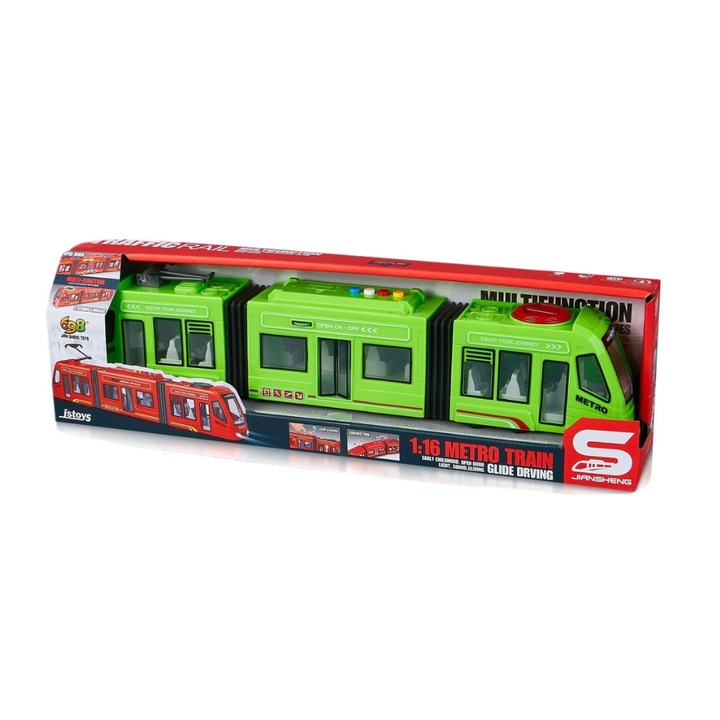 Tramvai cu frictiune, sunete si lumini, 1:16, jstoys