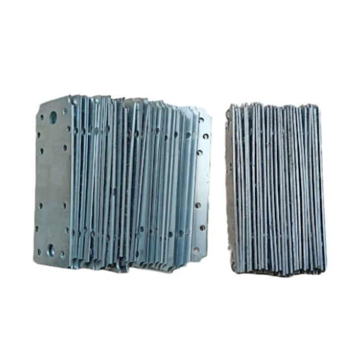 Set 50 placa perforat pentru imbinare lemn, zincat, 210 x 90 mm (grosime 2mm), Atlantic 1979