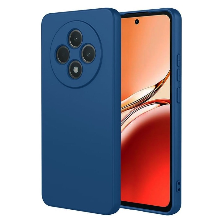 Калъф за Xiaomi Redmi 14C, Optim Solution, защита на камерата, мек течен TPU, SlimFit, лек, повдигнати ръбове, син