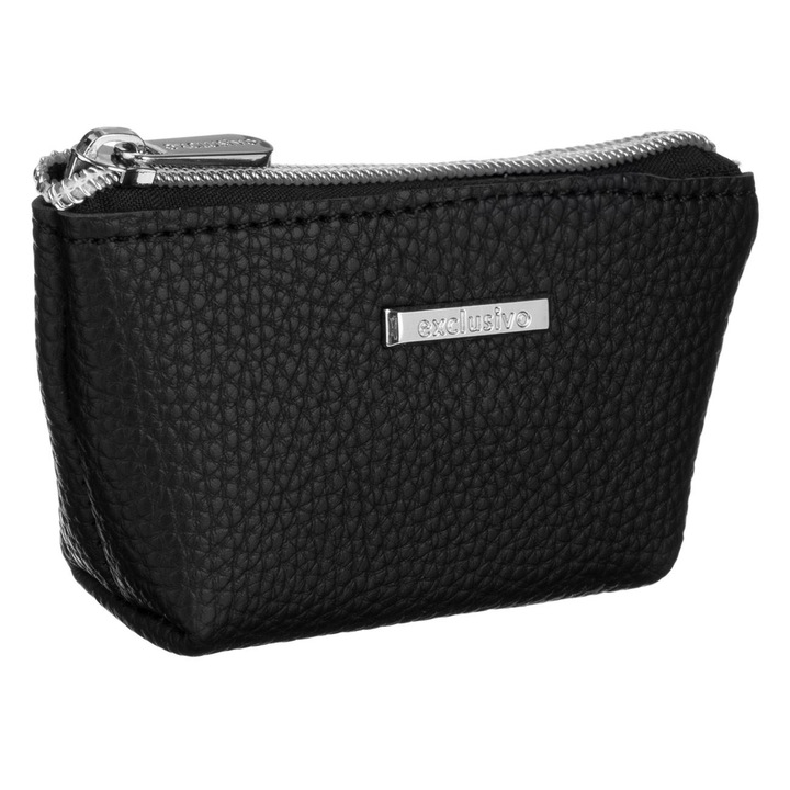 Portofel maruntis negru pentru femei 12x3.5x7cm