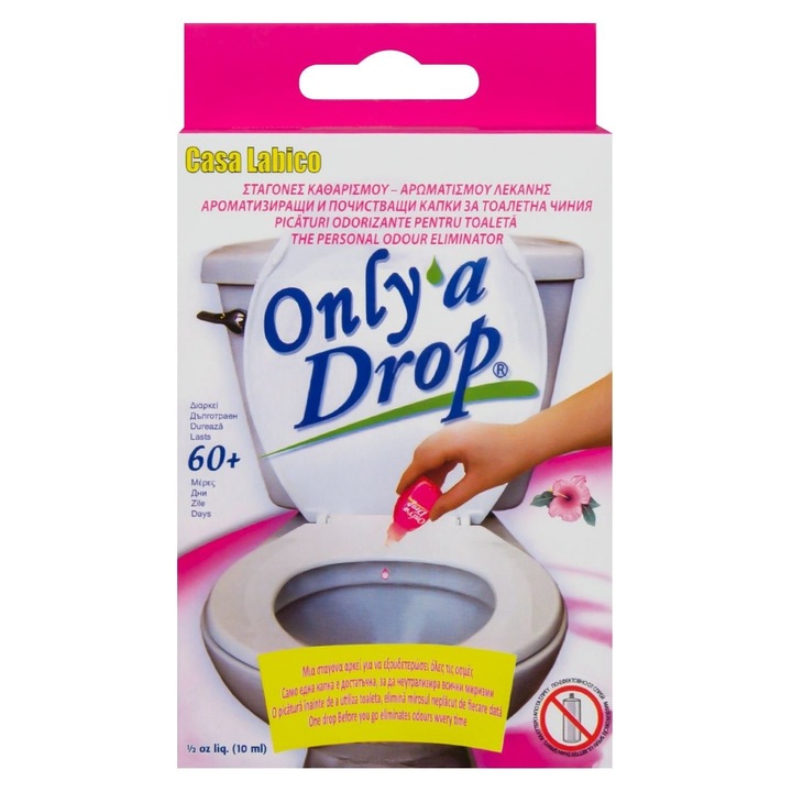 Odorizant Toaleta, Only a Drop, Capacitate 10 ml, Eliminare Mirosuri 60+ Zile