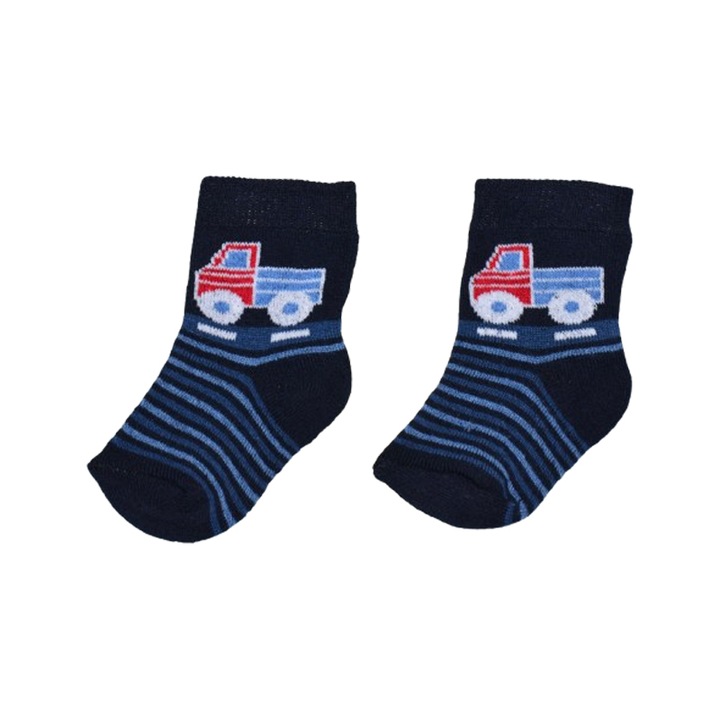 Sosete flausate pentru baieti, Mini Junior, SSTMJ-112A, Bleumarin 113803