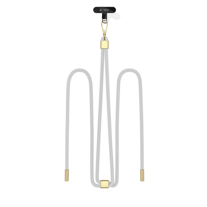 Snur pentru carcase TECH-PROTECT C2S Rope Crossbody, Ajustabil, Gri