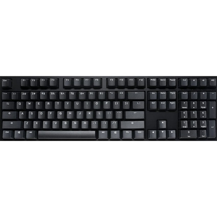 Механична клавиатура Ducky, 108 клавиша, USB, QWERTY, черна