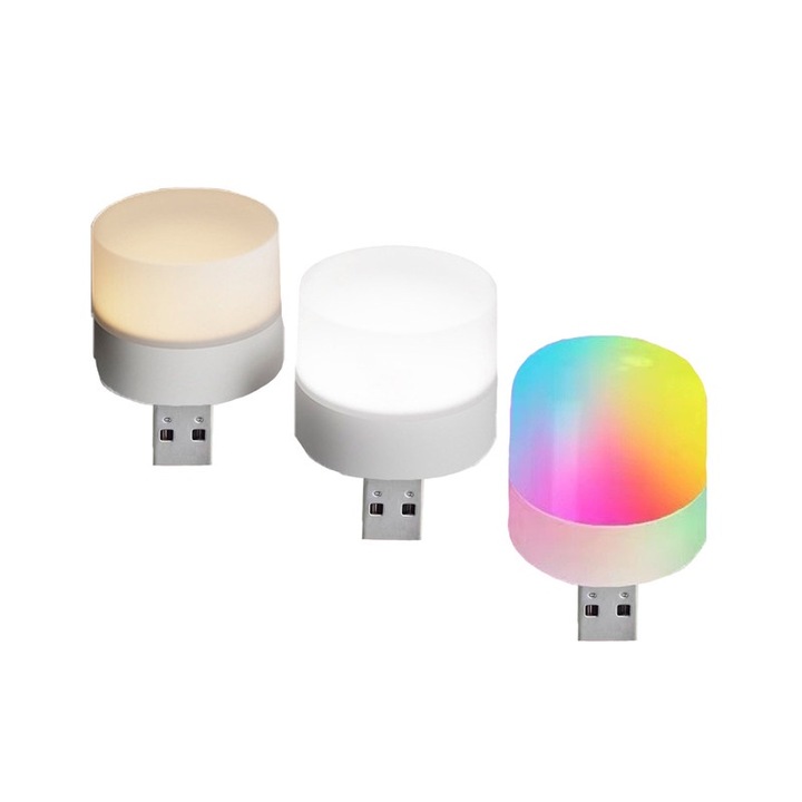 3 db mini LED USB lámpa készlet, vegyes színben