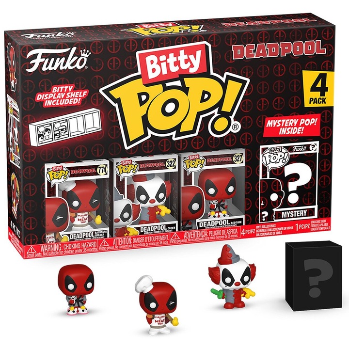 Blister 4 figuras Bitty POP Marvel Deadpool Master