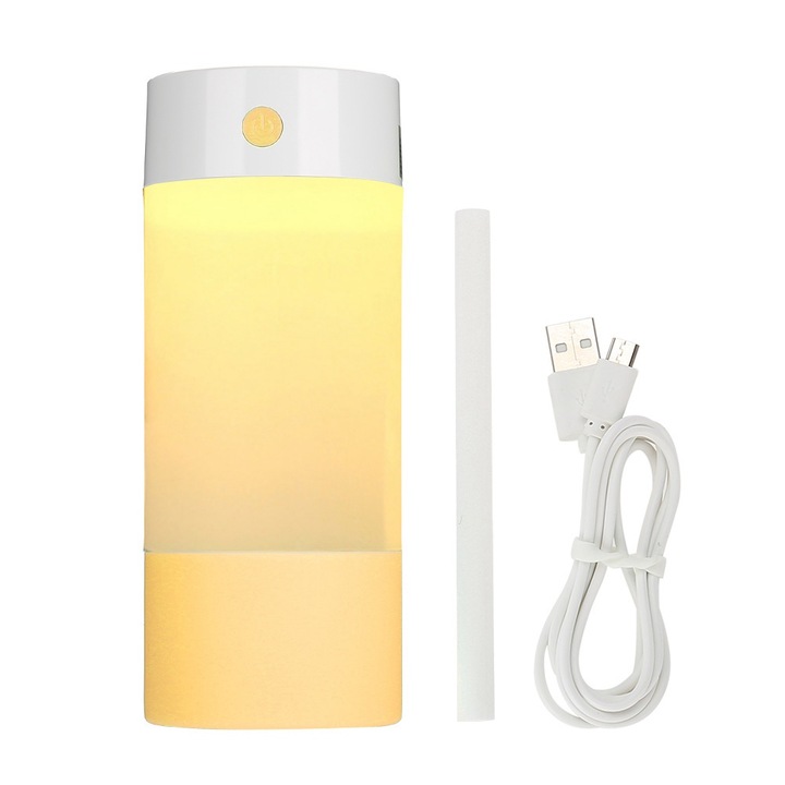 Longziming 250ml párásító éjszakai fénnyel, porlasztási technológiával, sárga