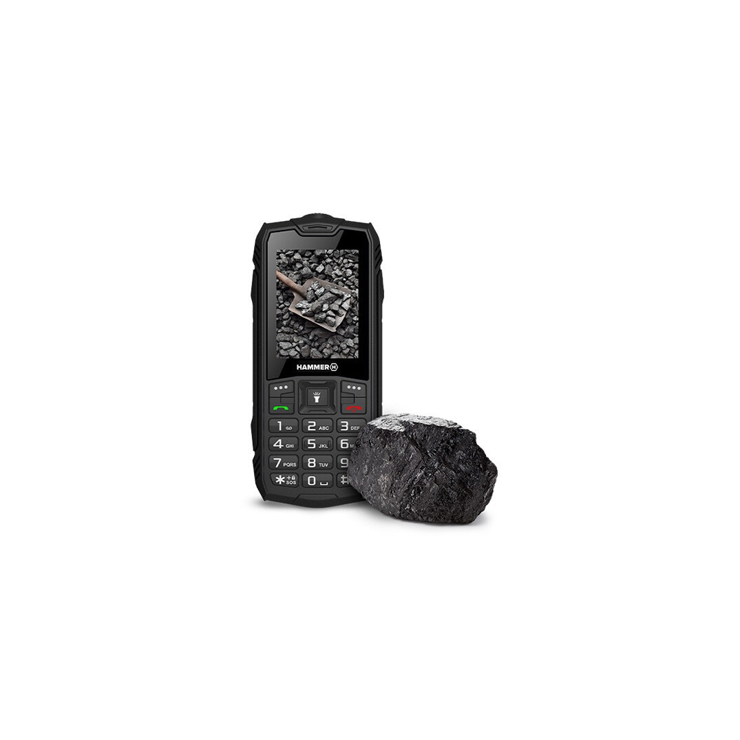 Telefon Hammer TEL000776 cu structura ramforsata ecran2.4” Dual Sim rezistent la socuri si apa IP68 baterie 1800 mAh lanterna camera foto, radio, inregistrare convorbiri
