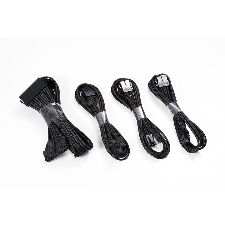 Set cabluri prelungitoare, Phanteks, PH-CB-CMBO_BK, 24-Pin, 4-Pin, 8-Pin, 0.50m, negru