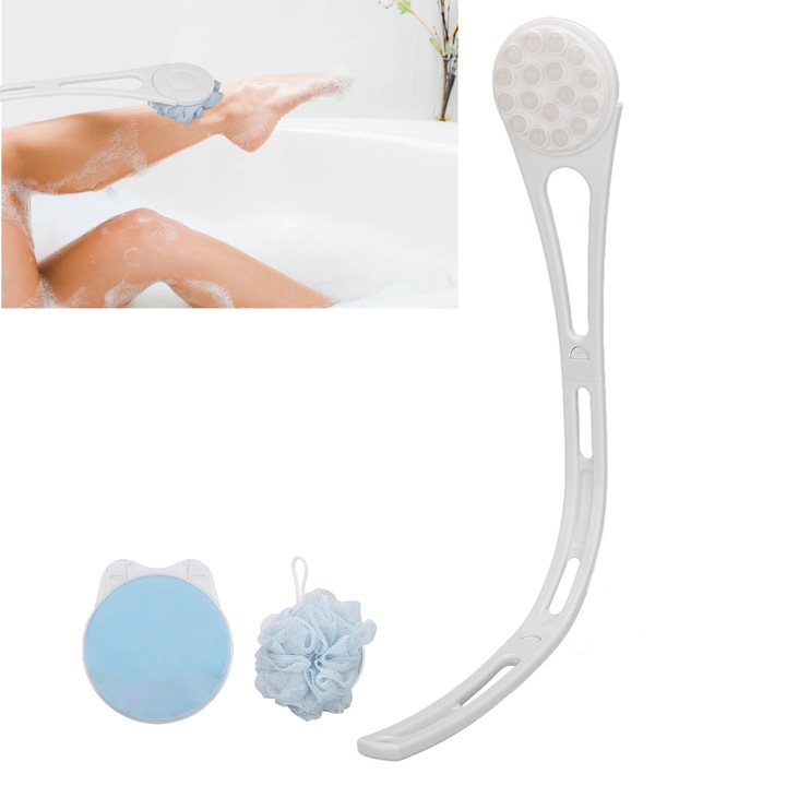 Jormftte zuhanykefe készlet, 3 az 1-ben, hámlasztás, masszázs, 44x32cm