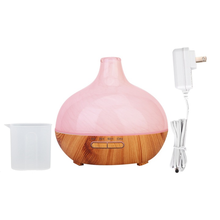 Jormftte 400 ml ultrahangos párásító, 7 LED fénnyel, elegáns forma, irodába, hálószobába