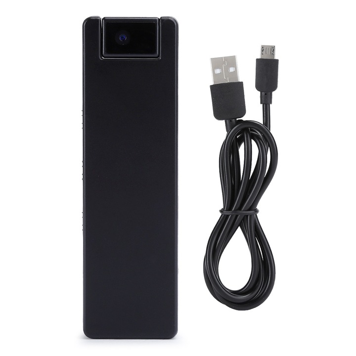 Mmgoqqt 1080P аудио видео рекордер, 180 градуса ротация, 128GB, черен, 129g