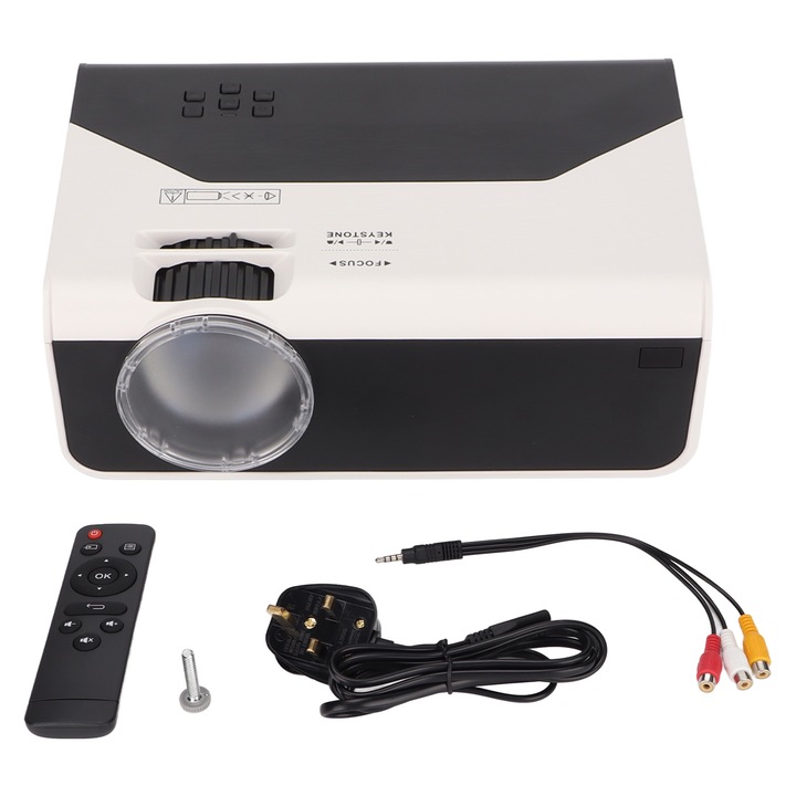 Longziming videoprojektor, 1080P, 1500 lumen, 3D támogatás, méretek 212x147x75mm