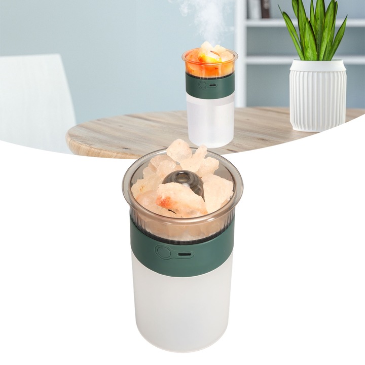 Longziming E855 párásító, 250 ml-es űrtartalommal, színes fényekkel, ABS anyagból