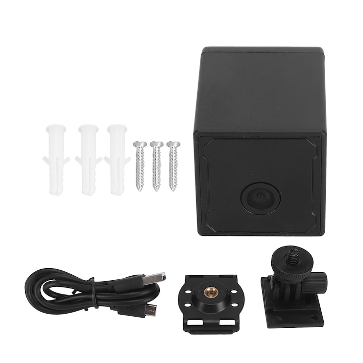 Camera de securitate pentru bebelusi Alarma de detectare a miscarii Audio cu 2 cai Viziune de noapte Reducere zgomot Stocare video 110-220V pentru priza UE