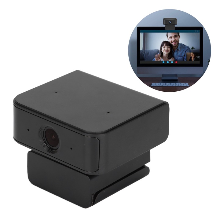 Jormftte webkamera, 360 fokos forgatás, 1080P, USB, beépített mikrofon