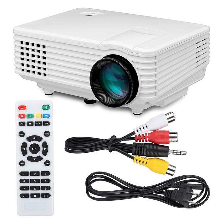 Видео проектор Jormftte RD-805, 1080p, 800 лумена, черен, 21x14.5x8см