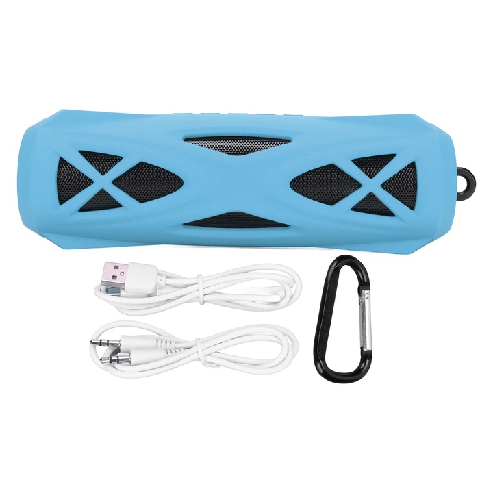 Boxa portabila Bluetooth Jormftte, design crapat, incarcare USB, lumina stralucitoare, 3W, compacta