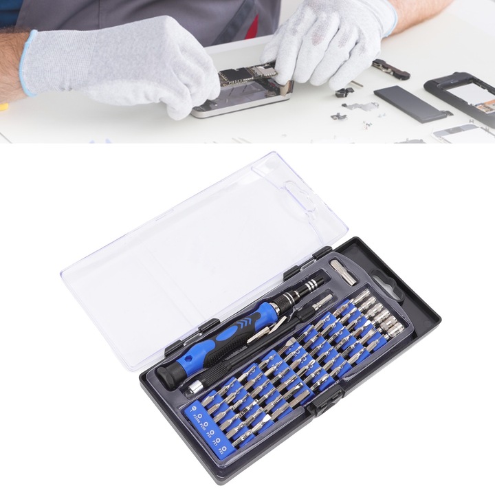 56 az 1-ben csavarhúzó készlet, Jormftte, króm-vanádium acélból, ergonomikus kialakítás, rugalmas felhasználás, többszínű