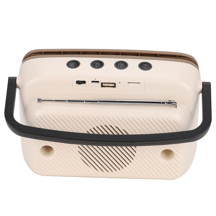 Boxa portabila Jormftte, retro, Bluetooth 3.0, suport apeluri hands-free, 9.5x9x20cm