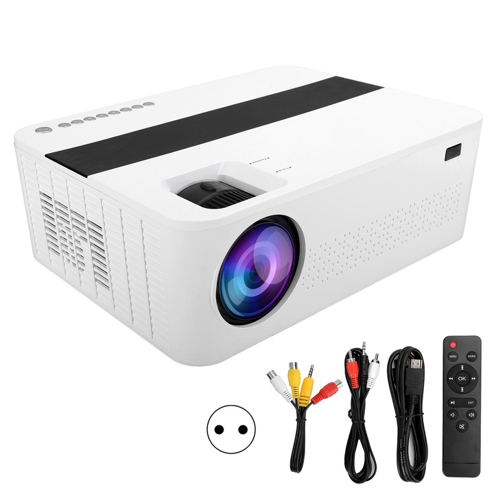 Videoproiector Jormftte, Smart, 6000Lux, 1080p, WiFi, 100-240V