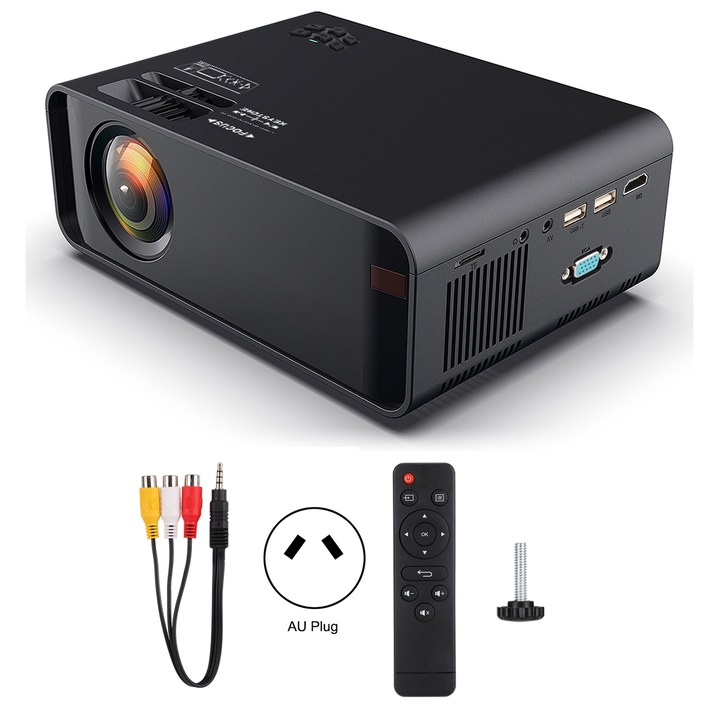 Videoproiector Jormftte RD-805, 800*480, 60-120in, LED, negru, pentru uz comercial si rezidential