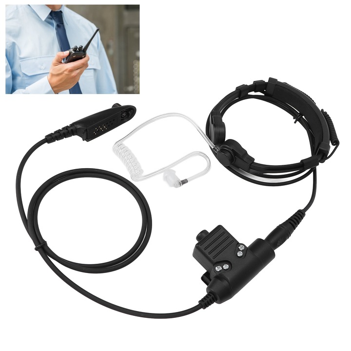 U94 PTT nyakmikrofon, Jormftte, fekete, Motorola rádióállomásokhoz, szett
