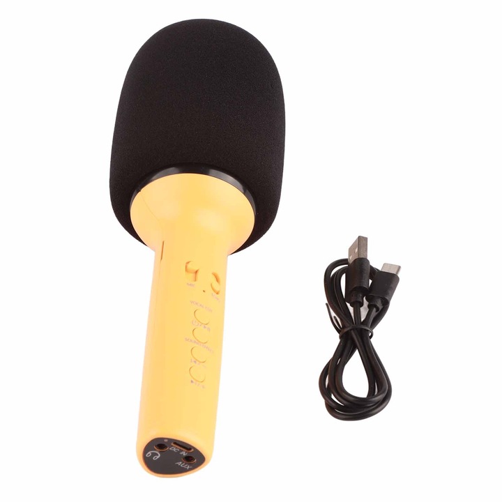 Microfon wireless Jormftte, 10 canale, raza 15m, 372g, 28x13x8cm