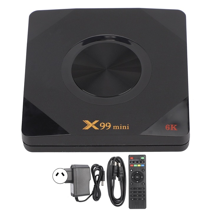 X99 TV Box, 4GB RAM, 32GB, 6K, двулентов WiFi, за Android 9.0
